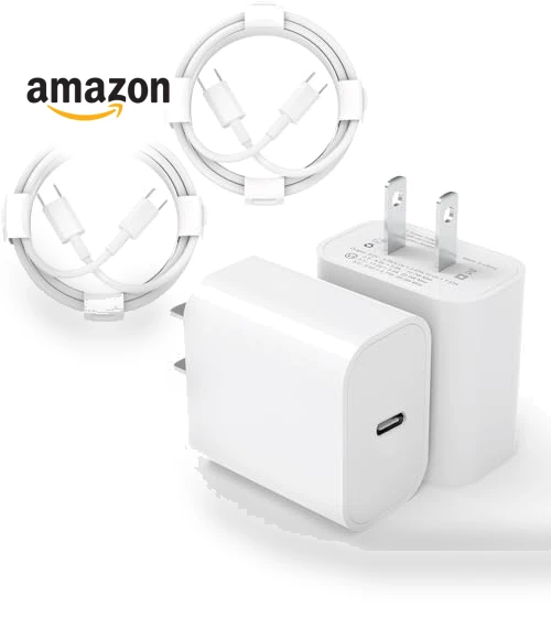 20W Type C Fast Charger with USB-C to C Cable - 2-Pack — Charging Solutions, DJYQWIN