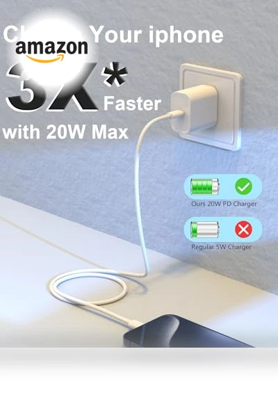 20W Type C Fast Charger with USB-C to C Cable - 2-Pack — Charging Solutions, DJYQWIN