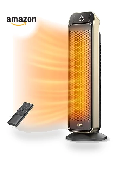 Space Heater for Indoor Use, Fast Electric Heater with Remote and Thermostat — Heater Spare Components, Dreo
