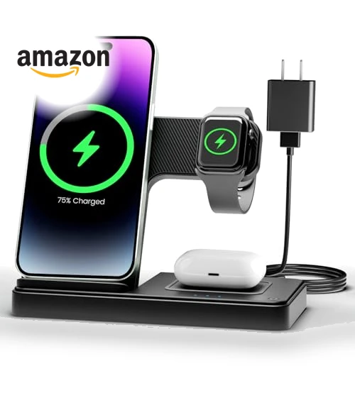 3 in 1 Wireless Charging Station for iPhone, Apple Watch, AirPods — Charging Solutions, GETPALS