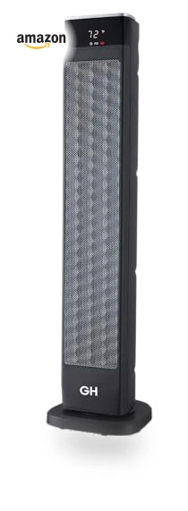 Oscillating Ceramic Tower Space Heater with Remote, 30" — Portable Heating Solutions, Good Housekeeping