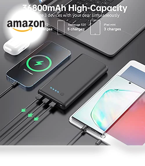 36800mAh Portable Charger with 4 Outputs and Dual Input — Mobile Power Solutions, Dongguan Haoxun Electronic Technology Co., Ltd