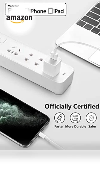 4Pack Apple MFi Certified Lightning to USB Charging Cable — Lightning, MAILESI