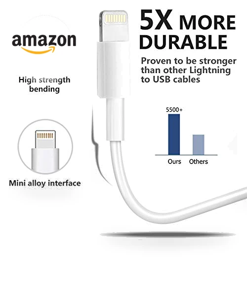 4Pack Apple MFi Certified Lightning to USB Charging Cable — Lightning, MAILESI