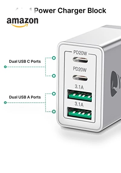 40W Fast USB C Wall Charger Block, 4-Port PD Power Adapter — Charging Solutions, CHONGZHENG (HK)CO. ,LIMITED