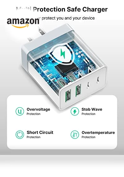 40W Fast USB C Wall Charger Block, 4-Port PD Power Adapter — Charging Solutions, CHONGZHENG (HK)CO. ,LIMITED