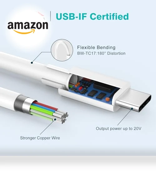 40W Dual USB C Charger with 6.6ft Cable — Charging Solutions, Dongguan Mizhi Technology Ltd.