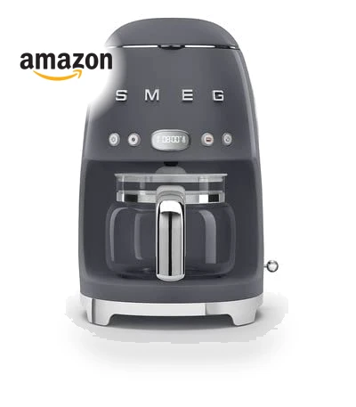 Retro Style Drip Coffee Machine with Glass Carafe — Coffee & Espresso Combos, Smeg