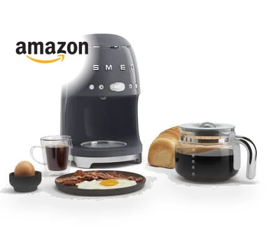 Retro Style Drip Coffee Machine with Glass Carafe — Coffee & Espresso Combos, Smeg