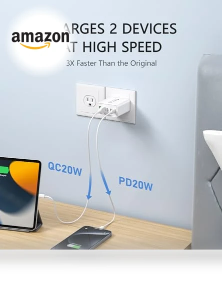 50W 5-Port USB C Wall Charger Brick with Fast Charging — Charging Solutions, Qwinjwin