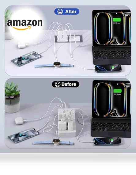 50W 5-Port PD Fast USB C Wall Charger, 2-Pack — Charging Solutions, Dulums