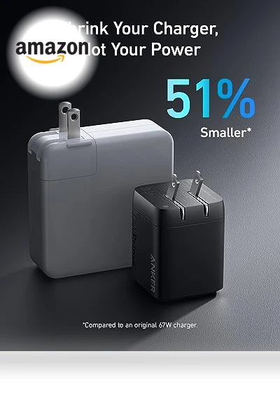 67W USB C GaN 3-Port Fast Wall Charger — Charging Solutions, Anker