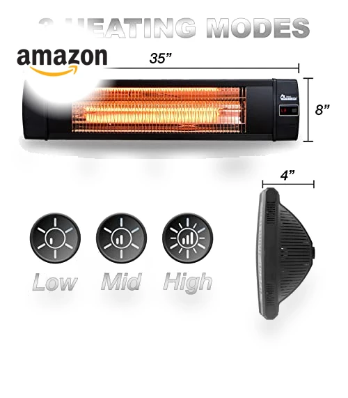 Carbon Infrared Outdoor Heater for Restaurant, Patio, Backyard, Garage, and Decks — Portable Heating Solutions, Dr Infrared Heater