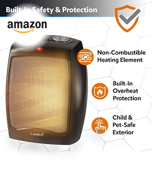 Ceramic Adjustable Thermostat Tabletop or Under-Desk Heater — Portable Heating Solutions, Lasko