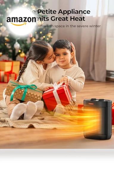 1000W PTC Ceramic Small Space Heater with Overheating & Tip-Over Protection — Portable Heating Solutions, Oprunsy