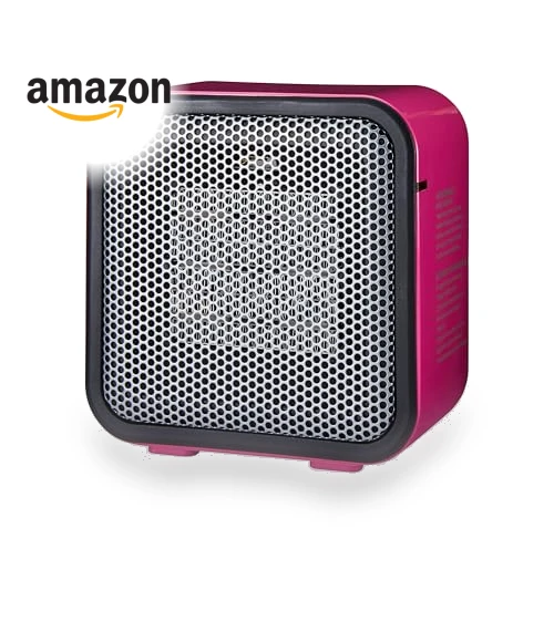 Ceramic Space Heater, Mini Heater for Office Desk, Portable Tent Heater for Camping (Indoor Use), 500 W — Portable Heating Solutions, Amazon Basics