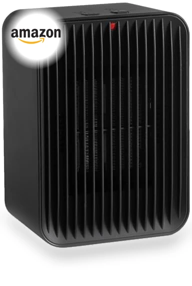 Ceramic Space Heater with 3 Heat Settings, Temperature Control — Portable Heating Solutions, Amazon Basics