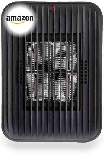 Ceramic Space Heater with 3 Heat Settings, Temperature Control — Portable Heating Solutions, Amazon Basics