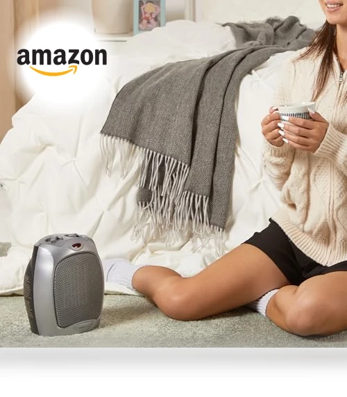 Ceramic Space Heater, Portable Heater for Indoor Use — Portable Heating Solutions, Amazon Basics