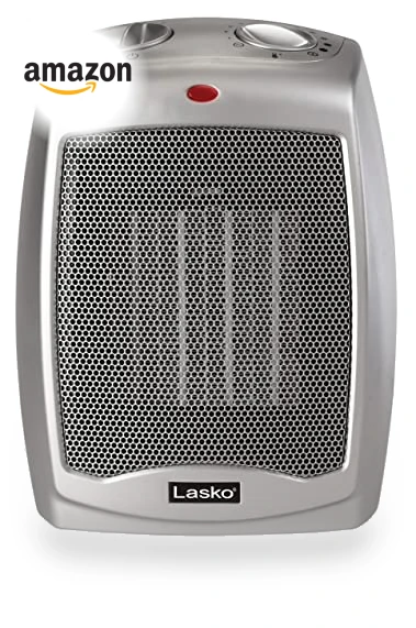 Desktop Electric Ceramic Space Heater with Adjustable Thermostat — Portable Heating Solutions, Lasko