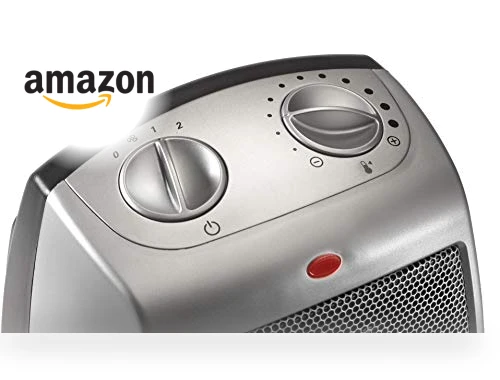 Desktop Electric Ceramic Space Heater with Adjustable Thermostat — Portable Heating Solutions, Lasko