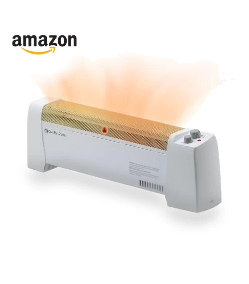 Electric Baseboard Space Heater with Adjustable Thermostat — Heater Spare Components, Comfort Zone