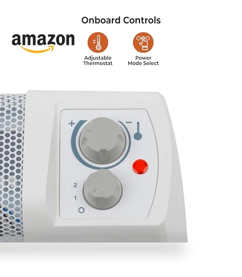 Electric Baseboard Space Heater with Adjustable Thermostat — Heater Spare Components, Comfort Zone