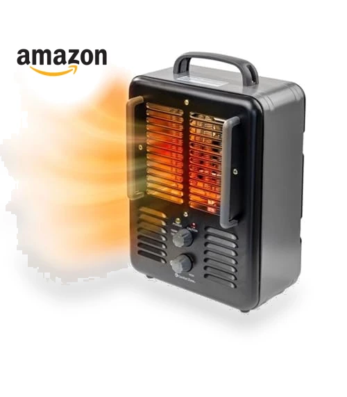 Electric Portable Space Heater with Adjustable Thermostat — Portable Heating Solutions, Comfort Zone