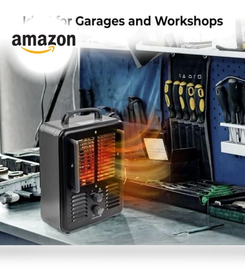 Electric Portable Space Heater with Adjustable Thermostat — Portable Heating Solutions, Comfort Zone