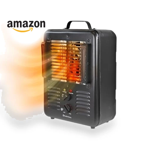 Portable Electric Space Heater with Adjustable Thermostat, 1500W — Portable Heating Solutions, Comfort Zone