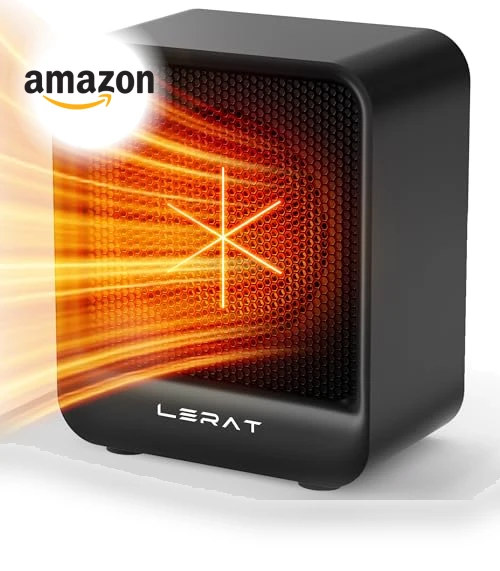 Small Electric Space Heater, 500 Watts High Output with 2 Speeds, Mini Personal Heater for Indoor Use — Portable Heating Solutions