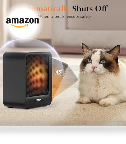 Small Electric Space Heater, 500 Watts High Output with 2 Speeds, Mini Personal Heater for Indoor Use — Portable Heating Solutions