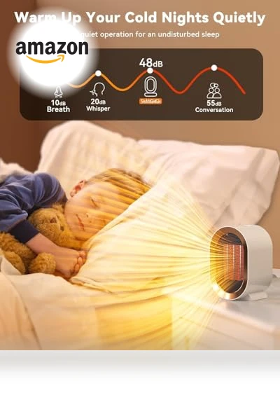 Electric Space Heater, Portable Energy Efficient Heater with Adjustable Settings, Overheating Protection — Heater Spare Components, QQT