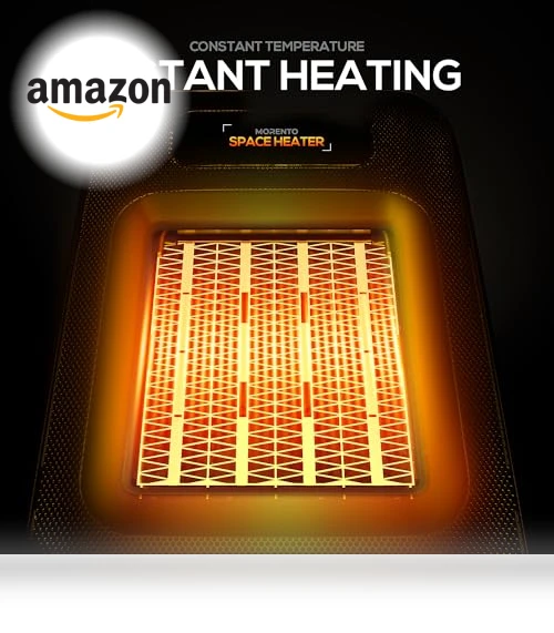Space Heater for Indoor Use, 1500W Electric Heater with Heating and Fan Modes — Home Cooling Solutions, MORENTO