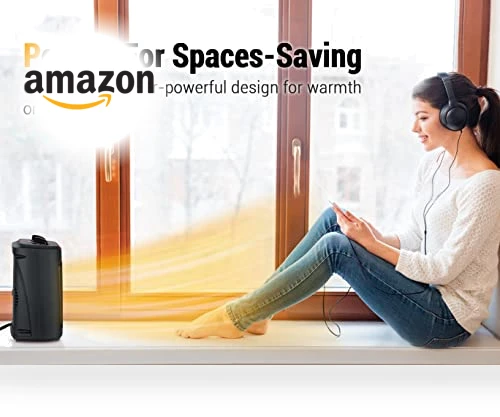 1500W Electric Space Heater with Thermostat, PTC Fast Heating Ceramic Room Heater — Heater Spare Components, Aikoper