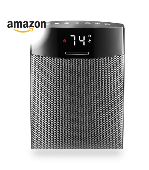 Ceramic Tower Heater with Remote, Digital Display, and Timer — Portable Heating Solutions, Lasko