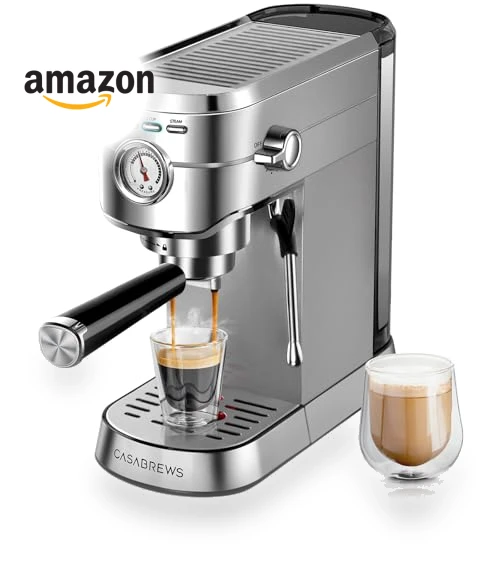 20 Bar Espresso Machine with Milk Frother, Compact Coffee Maker for Home — Coffee & Espresso Combos, CASABREWS