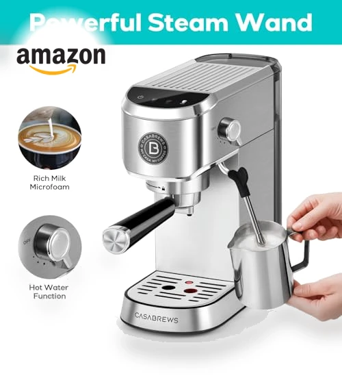 20 Bar Espresso Machine with Milk Frother — Coffee & Espresso Combos, CASABREWS