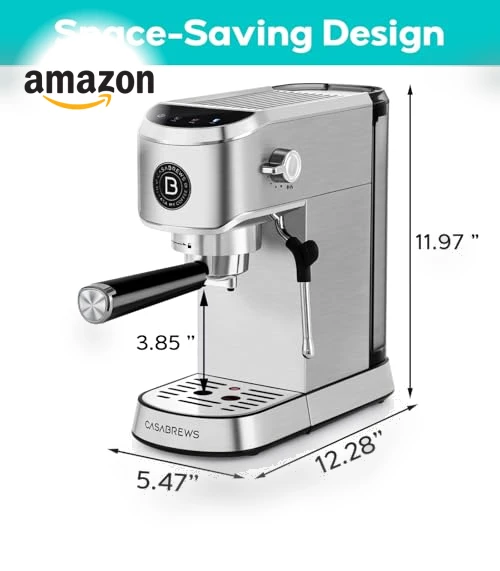 20 Bar Espresso Machine with Milk Frother — Coffee & Espresso Combos, CASABREWS