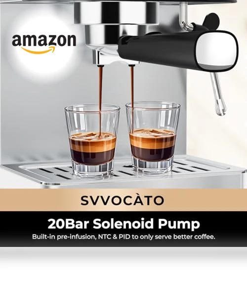 Hot & Cool Espresso Machine with Touch Panel, 20 Bar Italian Pump — Coffee & Espresso Combos, CHULUX