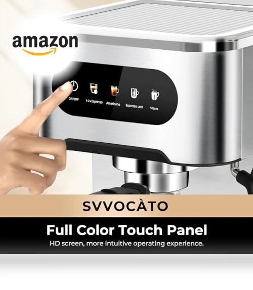 Hot & Cool Espresso Machine with Touch Panel, 20 Bar Italian Pump — Coffee & Espresso Combos, CHULUX