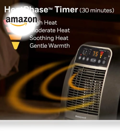 Ceramic Space Heater with Digital Controls and Programmable Thermostat — Portable Heating Solutions, Honeywell