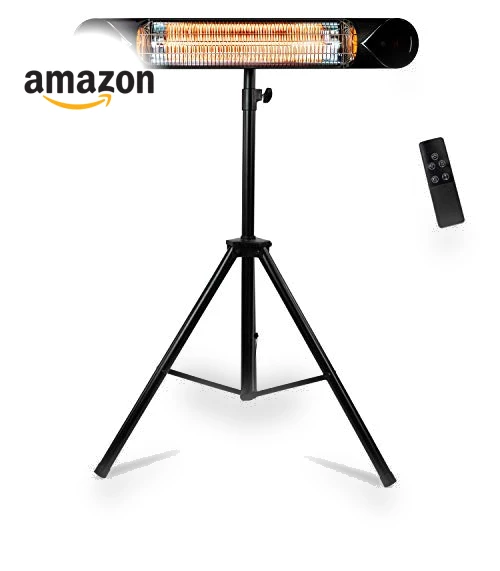 Infrared Electric Patio Heater - 1500W Indoor/Outdoor Portable Heater — Patio Heaters, Briza