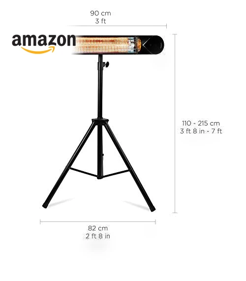 Infrared Electric Patio Heater - 1500W Indoor/Outdoor Portable Heater — Patio Heaters, Briza