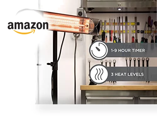 Infrared Electric Patio Heater - 1500W Indoor/Outdoor Portable Heater — Patio Heaters, Briza