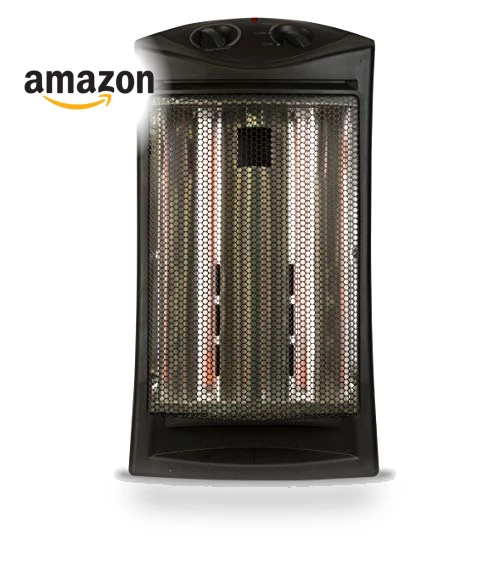 Infrared Radiant Quartz Tower Heater, 1500W Space Heater with Adjustable Thermostat — Portable Heating Solutions, BLACK+DECKER