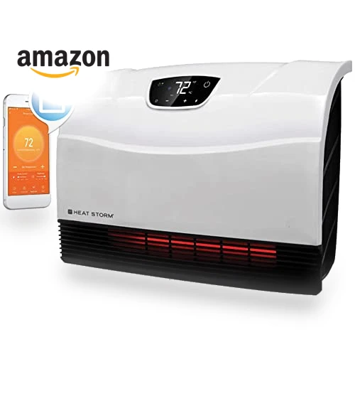 Wi-Fi Infrared Wall Heater with Digital Thermostat — Portable Heating Solutions, Heat Storm