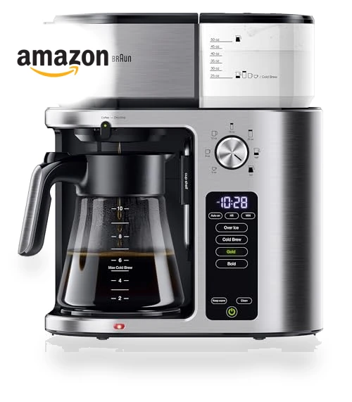 10-Cup Pod Free Drip Coffee Maker with Cold Brew — Coffee & Espresso Combos, Braun