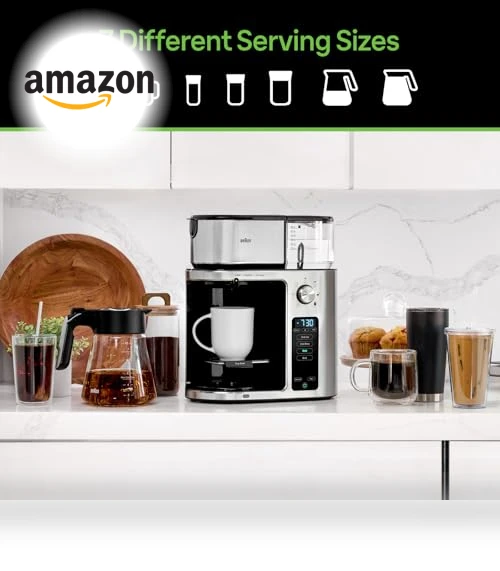 10-Cup Pod Free Drip Coffee Maker with Cold Brew — Coffee & Espresso Combos, Braun