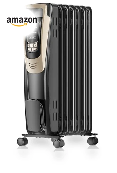 Oil Filled Radiator Heater with Remote and Thermostat, 5 Temperature Settings — Portable Heating Solutions, PELONIS